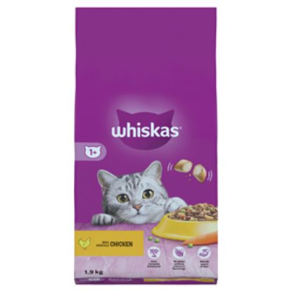 Picture of Whiskas Complete Dry Chicken 1+  1.9Kg x4